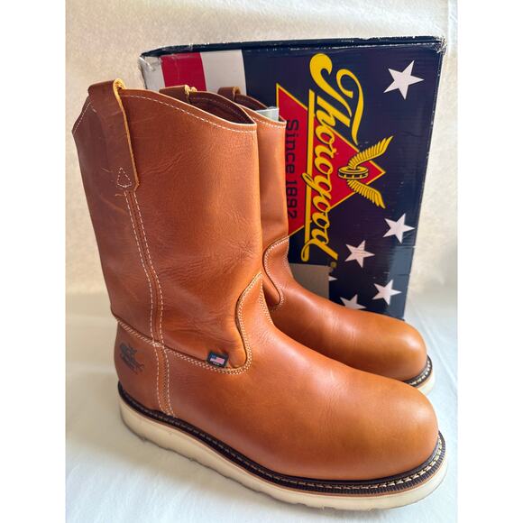 Thorogood Work Boots 11" Wellington Men's 12EE Steel Toe, EH Leather 804-4205 - Picture 1 of 9